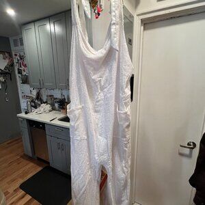 White Sequin Jumpsuit & Headwrap